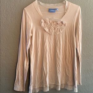Cream long sleeve top